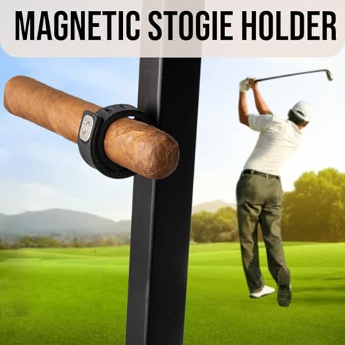 StogieStay Magnetic Holder - Portable Clip Holder for Golf Cart & Accessories for Men - Premium Golf Gifts - Perfect for Fishing, Grilling, Camping & Sporting Events
