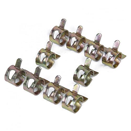 Froiny 10pcs/Pack Fuel Vacuum Hose Clip Spring Band Type Silicone Pipe Tube Clamp Clip Steel Zinc Plated Clamps 9mm