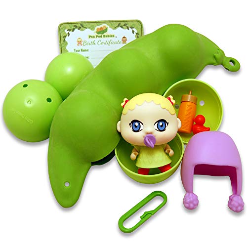 Thin Air Brands Pea Pod Babies - Collectible Mystery Surprise Toy with Mini Baby, Clothing, & Accessories - All in A Soft Pea Pod - Small Doll for Boys & Girls, Assorted, Easter Basket Stuffer