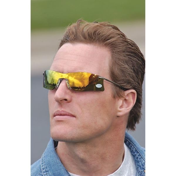 Image of MCR Safety Glasses T4110AF Rubicon T4 Clear Lens with UV Protection and Anti-Fog Coating, 1 Pair | Metal temples, Frameless design, Soft nose pads, Filters 99.9% of UV rays