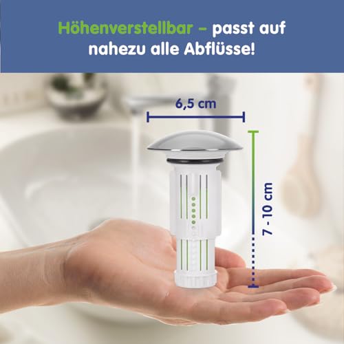 Abflussfee 00024 Verschlussstopfen (weiß, inkl. 5 Duftsteine mit Apfel-Zitrone-Geruch) - 3