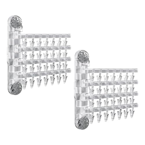 Ergocar Étendoir à Linge Mural, Rotation à 180°, Cintre Mural Porte-vêtements Pliable avec Agrafe, Multifonction Etendoir Linge pour Chaussettes,...