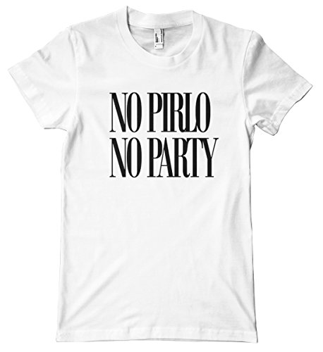 T-shirt No pirlo no party blanc L idéal pour vos soirées match entre amis