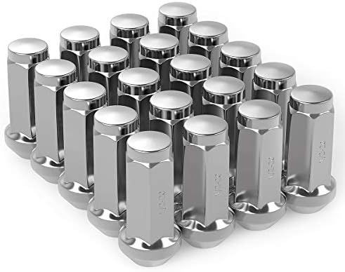 Maxiii Lug Nuts 1/2-20 20PCS Bulge Chrome 1/2"x20 Acorn Cone Seat Compatible with Dodge Ram 1500 Ford Ranger Mustang Lincoln Town Car Mazda Mercury Mountaineer
