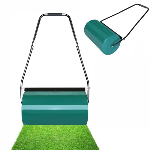 Aufun Rasenwalze befüllbar mit Wasser/Sand, 46L Gartenwalze, 57...