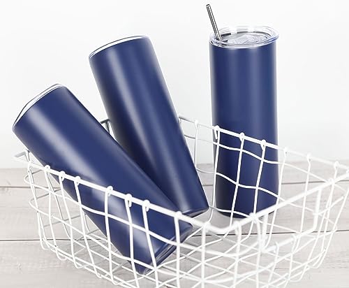Vasos rectos de acero inoxidable de 20 oz en pack de 8 unidades con caja 3