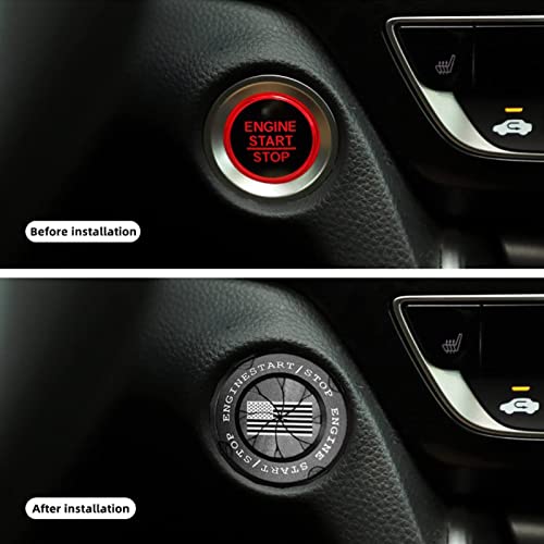 Tampa do partida do carro,Tampa do ignição do carro rotativo - Capa universal para decoração anti-ri