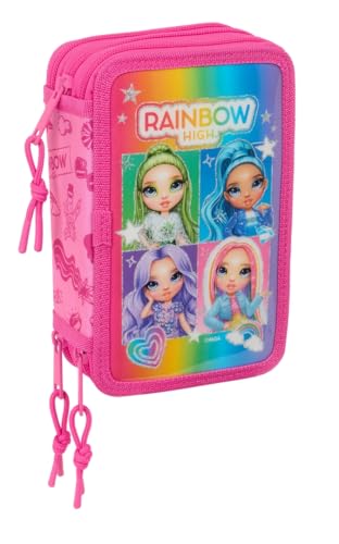 Trousse scolaire Rainbow High complétée de 37 outils pour enfants de 5 à 14 ans