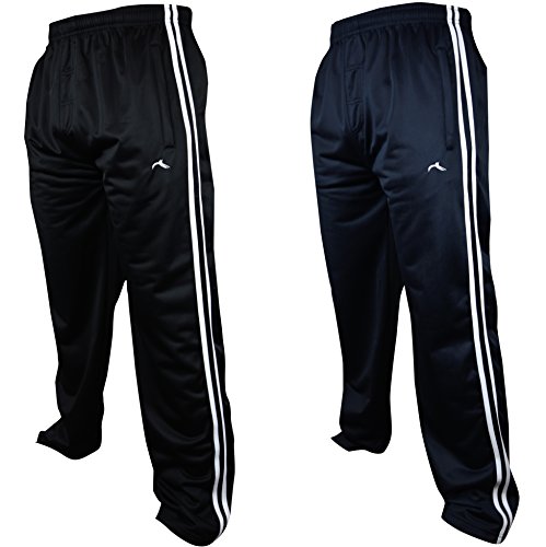 Image of Urban Heritage Mens 2 Stripe Tracksuit Bottoms (XXL, 2 Pack (One of Each))
