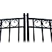 ALEKO Dual Swing Driveway Gate | 18 x 6 Feet | Anti-Rust Galvanized Steel Gate | Outdoor Fence Gate | Swing Security Barrier | DG18PARD | (18x6, Paris Style)