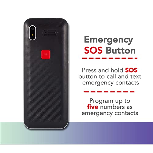 Jethro Sc490 Unlocked 4G Cell Phone For Seniors & 6-Month Unlimited Talk & Text Plan, Big Buttons, Large Screen, Loud Volume, Charging Dock, Dumb Phone For Elderly, Kids & Minimalist, Fcc Certified #TOP3