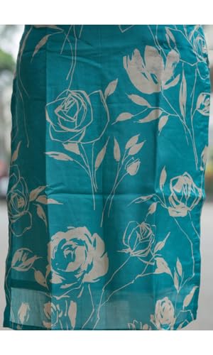Image of Sun Fashion And Lifestyle Rayon Printed Straight Calf Length Kurta for Women | Kurti (KT68 Firozi)