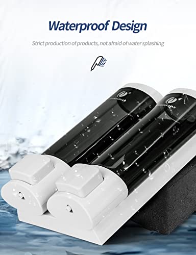Shower Soap Dispensers Shampoo And Conditioner Dispenser Wall-Mounted Hand Soap Dispenser Pump 2X200Ml Chamber Lotion Shower Gel Container Bottle For Toilet Bathroom Hotel Kitchen (White) #TOP4