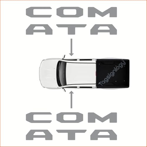 Image of Prime Series UV Weatherproof Vinyl Decals: Pair of Left and Right Front Door Sill Protector Letter Inserts fits Tacoma 2016-2023 (Gloss Dark Gray)