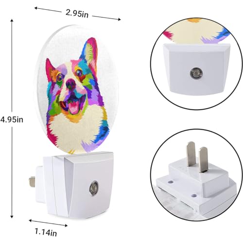 Image of EKOBLA Cute Puppy Dog Night Light, Adorable Animal Night Lights Plug Into Wall with Dusk to Dawn Auto Sensor for Bathroom, Hallway, Kitchen and Home Decor
