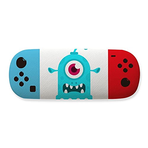 Étui de rangement pour lunettes motif cyclopes bleu compact et rigide