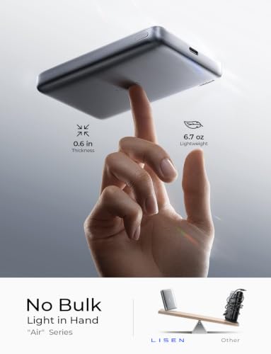 Magnetic Portable Charger for iPhone 18 [Qi2 Certified] Magsafe Power Bank | 10,000mAh 27W USB C Fast Charging Portable Charger,LISEN Magnet Slim Magsafe Battery Pack for iPhone 18 Pro/17/16/15/14/13/12 - image 8