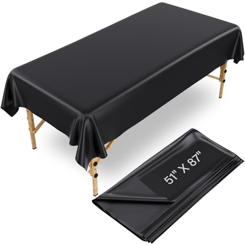 Noverlife 87x51in Massage Table Sheet, Reusable Wax Mat Pad Waterproof Massage Bed Cover Sheet, PVC Waxing Mat for Esthetician Bed Oilproof Waxing Table Sheet Fabric SPA Bed Cover for Beauty, Tattoo