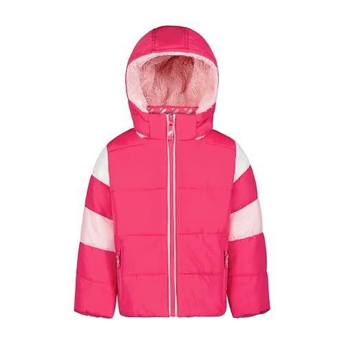 Image of Jessica Simpson Girls' Two-piece Insulated Winter Snowsuit With Hooded Jacket and Ski Bib Overalls
