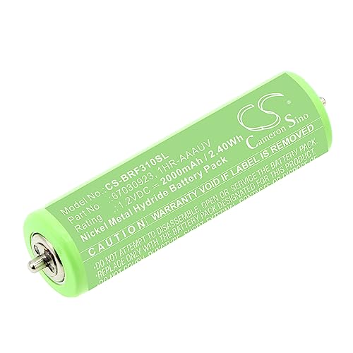 DCH 2000mAh Battery Replacement for Braun 5774 Series 3 370 5414 3010BT 5737 3050CC 370 5738 Series 3 150S-1 320S-3 5884