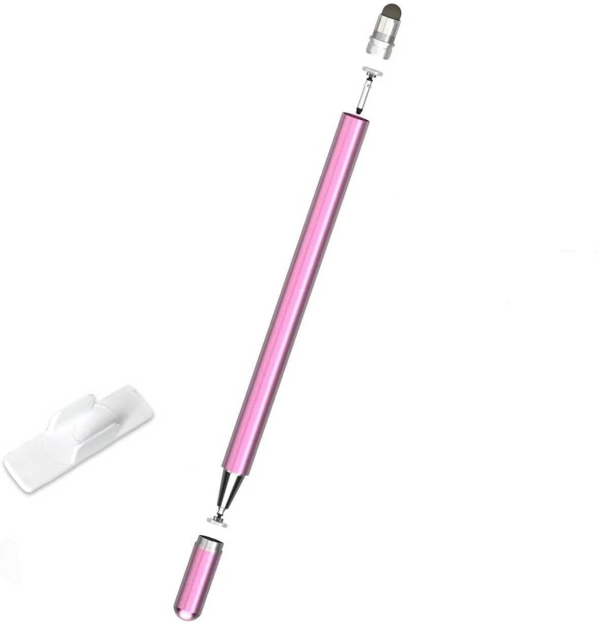 Stylus Pen for Skylight Calendar 15 inch & 27 inch, Dual Tip with Mesh and Disc Tips, 2 Spare Replacement Disc Tips, Writing Pen with Mount Holder for Skylight Calendar Accessories (Rose Gold)