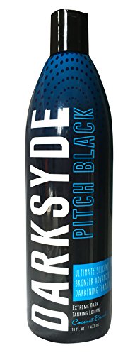 Darksyde Pitch Black Ultimate Silicone Bronzer Tanning Lotion 16 fl. oz, Coconut Beach Scent