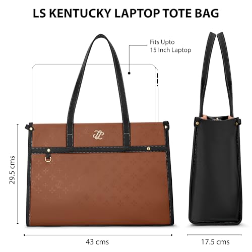 Image of Lavie Signature Women's Kentucky Colourblock Tote Laptop Bag | Tote Laptop Bag for Work | Ladies Purse | Stylish Shoulder Bag | Gift for Women