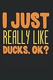 I Just Really Like Ducks, Ok?: A5 Wochenplaner Terminkalender Kalender Journal, Wasservogel Enten Witz Spruch