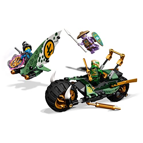 LEGO 71745 NINJAGO Lloyds Dschungel-Bike Bauset, Spielzeug Motorrad mit Lloyd und NYA Minifiguren, Mehrfarbig & 71700 NINJAGO Legacy Lloyds Dschungelräuber Auto mit Minifigur Lloyd, ab 7 Jahren – Bild 4