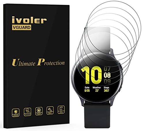 VGUARD [6 Pack] Screen Protector [NOT Glass] for Samsung Galaxy Watch Active/Samsung Galaxy Watch Active 2 40mm, Wet Applied TPU Plastic Film [Anti-Bubble] [Anti-Scratch] Screen Protector