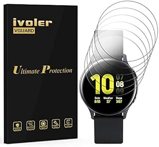 VGUARD [6 Pack] Screen Protector [NOT Glass] for Samsung Galaxy Watch Active/Samsung Galaxy Watch Active 2 40mm, Wet Applied TPU Plastic Film [Anti-Bubble] [Anti-Scratch] Screen Protector
