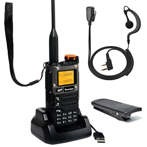 Radio Quansheng UV-K5(8) walkie-talkie orange VHF UHF portable avec oreillette en G