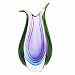Luxury Lane Hand Blown Multicolor Sommerso Teardrop Art Glass Vase 10" Tall