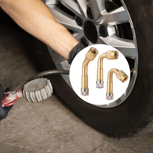 Image of Gosknor 6pcs Tire Valve Extensions, 45 90 135 Degree Valve Stem Adapter Tire Valve Extender Valve Stem Extenders Tyre Valve Extension Adaptor for Passenger Cars Bicycles Motorcycles RVs Stroller