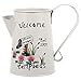 HANABASS Galvanisé en Métal Pot De Fleur Shabby Chic Rustique Ferme Cruche Pichet De Fleurs Vase Fleur De Fer Seau Décoratif Planteur Table Maîtresse