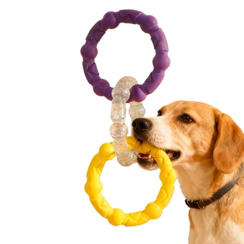 Iouyjiu Giocattolo Da Tiro Canino - Gioco Di Esercizio Con 3 Anelli Per Il Riporto - Giocattoli Da Masticare Per Cani - Adatto Per Interno, Esterno, Prato, Terrazzo, Giardino, E Spiaggia
