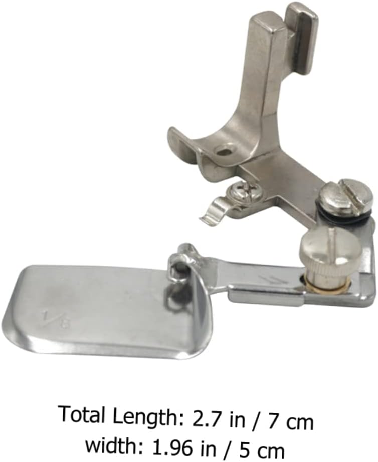Sewing Machine Presser Foot for Bias Binding Professional Edging Device for Arc-Shaped Hems Compatible Brother Singer Low Shank Machines Easy Installation for Silk Chiffon Fabrics
