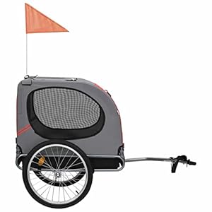   Dog-Bike-Trailer-Red-and-Black-Ideal-for-Pet-Animals