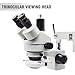 Professional Trinocular Stereo Zoom Microscope, 3.5X-90X Magnification with WF10X Eyepieces, 0.7X-4.5X Zoom Objective and 0.5X & 2.0X Auxiliary Lens, Double-Arm Boom Stand, 56S LED Ring Light