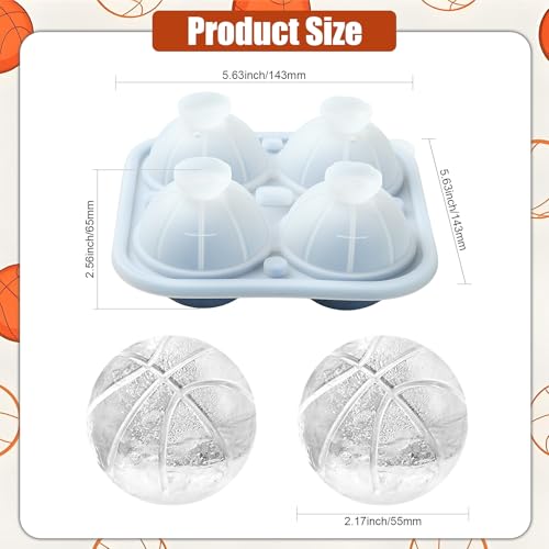 Molde de hielo de silicona bola baloncesto 1 pieza miniatura 2