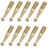 FOMIYES 10 Teiliges Metall Regenschirm Endkappen Robuste Ersatzteile für Klapp und Regenregenschirme Langlebige Schirmrippen Abdeckungen Kompatibel mit Schirmloch Goldfarben