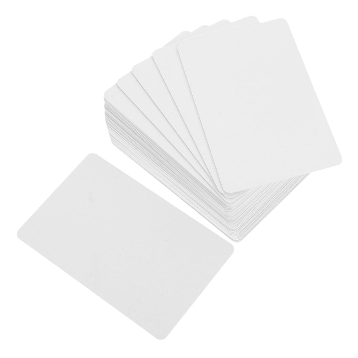 Cartes de Visite Vierges Recto Verso Pvc, 100 Pièces, Blanches