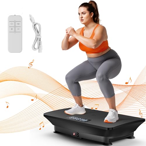 FEIERDUN Vibration Plate, Whole Body Vibration Plate Exercise Machine for Lymphatic Drainage, Home Rehab, Gyms Workout, Automatic Speed Adjustment, Weight Loss, Fat Burner, Shaping Body for