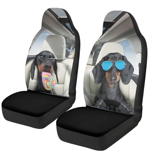 Housses de siege auto respirantes teckel mignon 52x138cm housse couverture couvre sieges avant