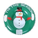 Apparence : avec un motif de bonhomme de neige amusant, ce tube à neige décoratif se démarque lors des fêtes d'hiver, faisant des luges pour la neige une pièce maîtresse festive pour les enfants et les adultes, tube à neige gonflable, tube à neige pour l'hiver