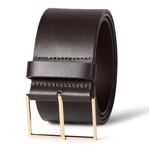 Amazon Essentials Womens Wide Leather Belt, Brown, Small - image 1