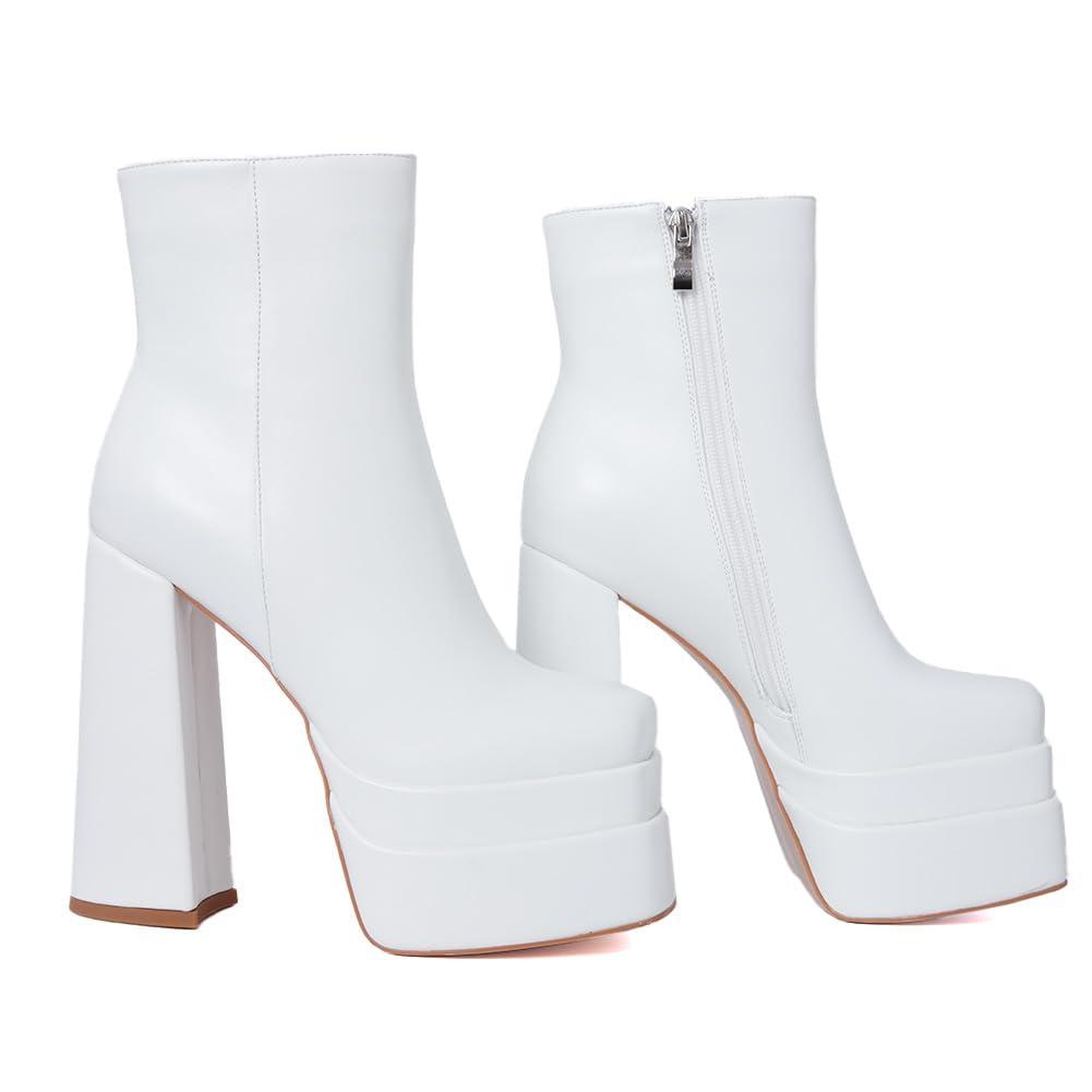 Platform Boots 60s Fancy Dress Boots Black Glitter Knee High Boots