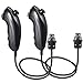 Wii Nunchuk Controller, 2 Packs Ersatz für Nunchuck Controller für Nintendo Wii und Wii U Console-Schwarz