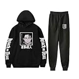 ❤ Moda: sudadera con capucha Attack on Titan, adecuada para niños, niñas, estudiantes, hombres y mujeres jóvenes, parejas urbanas.