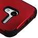 Moto X Case (1st Gen Only), 2 items Bundle - 24K Gold Plating Electromagnetic Waves Blocking Sticker and Triple Layers Protective Case for Motorola Moto X. (Red / Black)